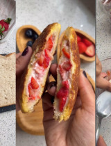 Dokonalé raňajky: Plnené francúzske toasty s jahodami a krémovým syrom